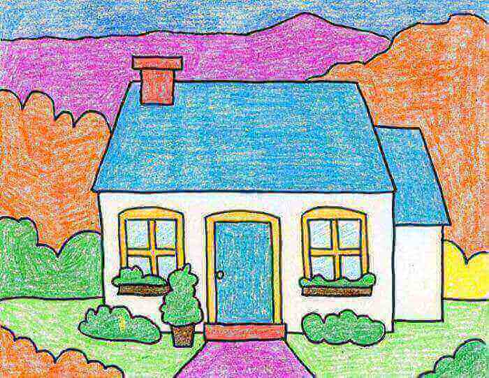 Featured image of post Mari Belajar Cara Mewarnai Gambar Rumah Dengan Crayon - Download Gambarnya Disini