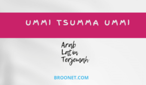lirik ummi tsumma ummi