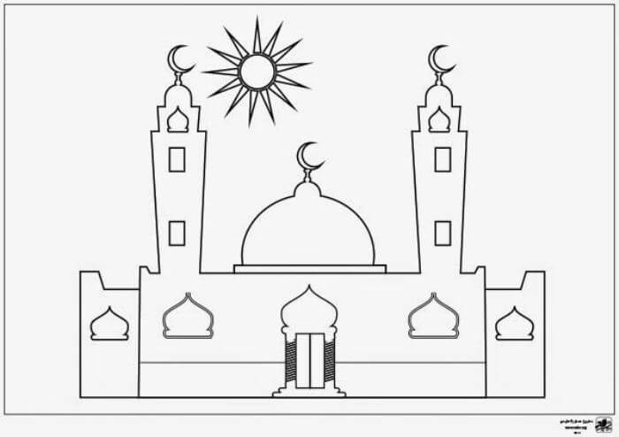 Mudah digambar dan berwarna yang gambar masjid 20+ Gambar