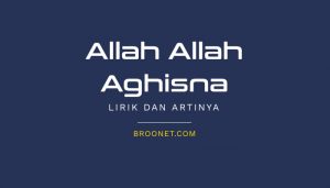 lirik sholawat allah allah aghisna