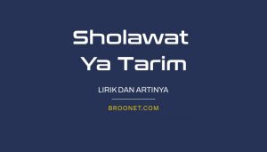 lirik sholawat ya tarim