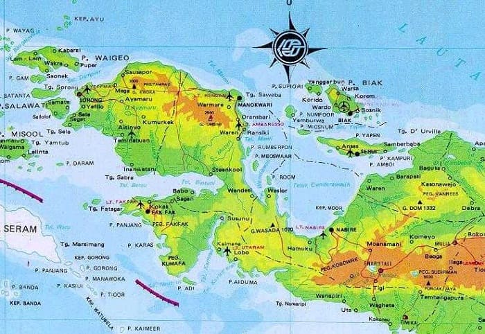 map papua barat