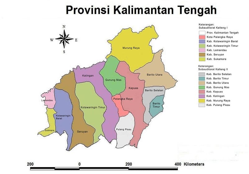 peta provinsi kalimantan tengah