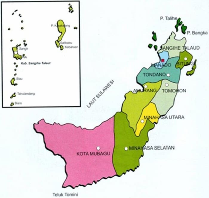 peta sulawesi utara