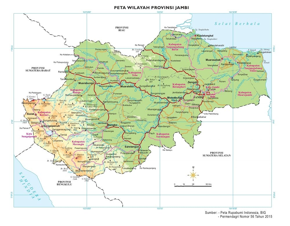 peta provinsi jambi