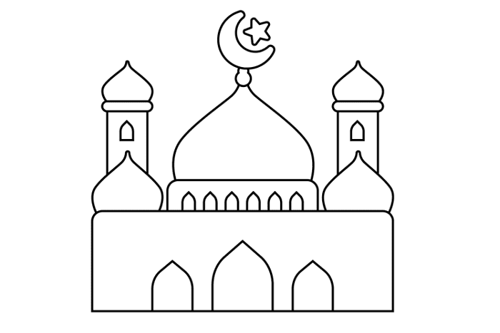 sketsa masjid