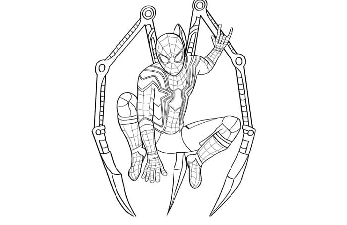 sketsa spiderman